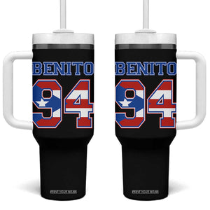 Puerto Rico Jersey Benito Number 94 Graphic Tumbler With Handle TS11 One Size: 40 oz Black Print Your Wear