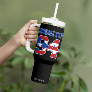 Puerto Rico Jersey Benito Number 94 Graphic Tumbler With Handle TS11 Print Your Wear