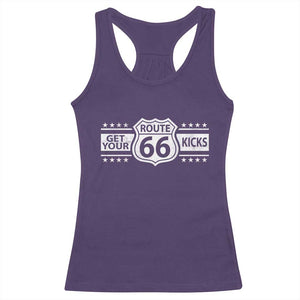 Route Highway 66 Racerback Tank Top Get Your Kicks American Road Trip TS11 Purple Print Your Wear