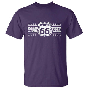 Route Highway 66 T Shirt Get Your Kicks American Road Trip TS11 Purple Print Your Wear