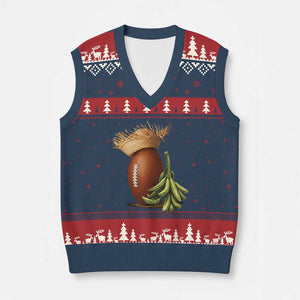 Funny Puerto Rico Football Boricua Pava Hat V-Neck Knit Sweater Vest TS11 Navy Red Print Your Wear