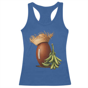 Funny Puerto Rico Football Boricua Pava Hat Racerback Tank Top TS11 Royal Blue Print Your Wear
