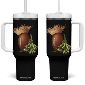Funny Puerto Rico Football Boricua Pava Hat Tumbler With Handle TS11 One Size: 40 oz Black Print Your Wear