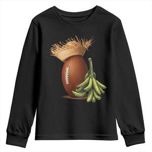 Funny Puerto Rico Football Boricua Pava Hat Youth Sweatshirt TS11 Black Print Your Wear