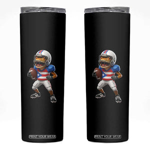 Funny Coqui Frog Puerto Rico Playing Football Skinny Tumbler Boricua Game Day TS11 Black Print Your Wear