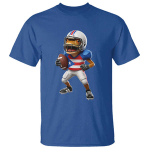 Funny Coqui Frog Puerto Rico Playing Football T Shirt Boricua Game Day TS11 Royal Blue Print Your Wear