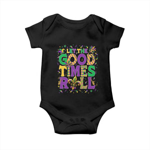 Mardi Gras Let The Good Times Roll Baby Onesie Funny Carnival TS11 Black Print Your Wear