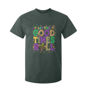 Mardi Gras Let The Good Times Roll T Shirt For Kid Funny Carnival TS11 Dark Forest Green Print Your Wear