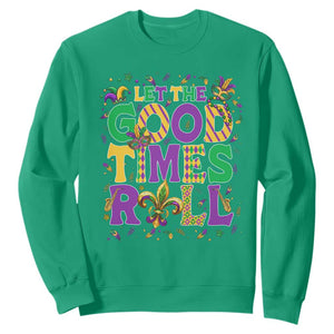 Mardi Gras Let The Good Times Roll Sweatshirt Funny Carnival TS11 Irish Green Print Your Wear