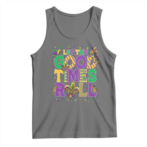 Mardi Gras Let The Good Times Roll Tank Top Funny Carnival TS11 Black Heather Print Your Wear