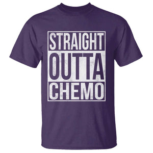 Straight Outta Chemo T Shirt Funny Battle Cancer Gift TS11 Purple Print Your Wear