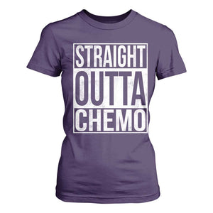 Straight Outta Chemo T Shirt For Women Funny Battle Cancer Gift TS11 Purple Print Your Wear