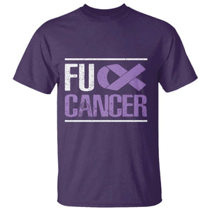 Fuck Cancer T Shirt Funny National Cancer Prevention Month Lavender Ribbon TS11 Purple Print Your Wear
