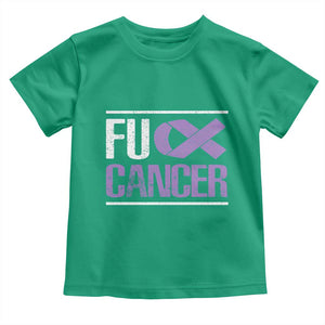 Fuck Cancer Toddler T Shirt Funny National Cancer Prevention Month Lavender Ribbon TS11 Irish Green Print Your Wear