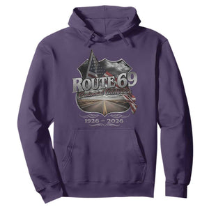 US Route 69 Centennial Celebration Hoodie Highway Road 100 Years Anniversary American Flag TS11 Purple Print Your Wear