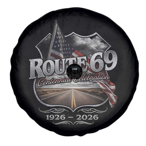 US Route 69 Centennial Celebration Spare Tire Cover Highway Road 100 Years Anniversary American Flag TS11 Print Your Wear