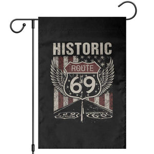 Historic Route 69 Highway Road Garden Flag Americana Vintage USA Flag TS11 Black Print Your Wear