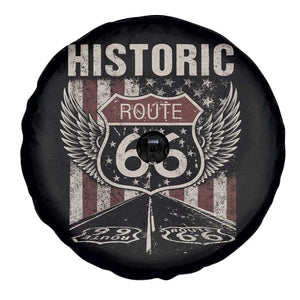 Historic Route Highway 66 Spare Tire Cover Vintage American Flag TS11 Print Your Wear