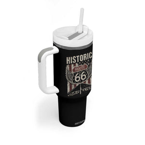 Historic Route Highway 66 Tumbler With Handle Vintage American Flag TS11 Print Your Wear