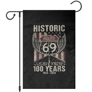 Historic US Route 69 100 Years Anniversary Garden Flag Highway Road Sign Wings Vintage American Flag TS11 Black Print Your Wear