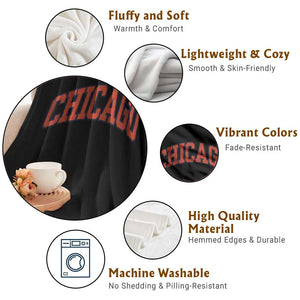 Chicago Pride Illinois IL Vintage Sports Orange Design Throw Blanket TS11 Print Your Wear