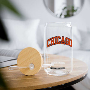 Chicago Pride Illinois IL Vintage Sports Orange Design Glass Can TS11 Print Your Wear