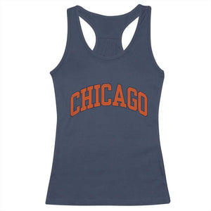 Chicago Pride Illinois IL Vintage Sports Orange Design Racerback Tank Top TS11 Navy Print Your Wear