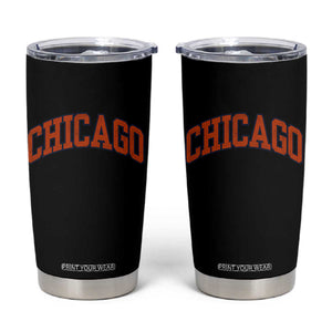 Chicago Pride Illinois IL Vintage Sports Orange Design Tumbler Cup TS11 Black Print Your Wear