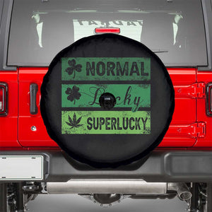 Funny St Patrick's Day Cannabis Weed Spare Tire Cover Normal Shamrock Lucky Clover Super Lucky Weed TS11 Black Print Your Wear
