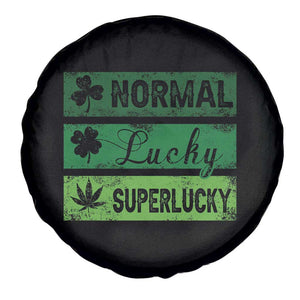 Funny St Patrick's Day Cannabis Weed Spare Tire Cover Normal Shamrock Lucky Clover Super Lucky Weed TS11 Print Your Wear