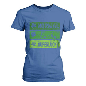 Funny St Patrick's Day Cannabis Weed T Shirt For Women Normal Shamrock Lucky Clover Super Lucky Weed TS11 Royal Blue Print Your Wear