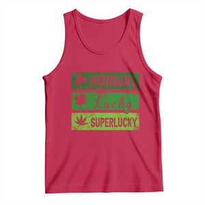 Funny St Patrick's Day Cannabis Weed Tank Top Normal Shamrock Lucky Clover Super Lucky Weed TS11 Red Print Your Wear