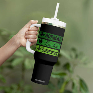 Funny St Patrick's Day Cannabis Weed Tumbler With Handle Normal Shamrock Lucky Clover Super Lucky Weed TS11 Print Your Wear
