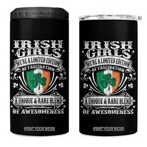 Funny Irish Girls 4 in 1 Can Cooler Tumbler We're A Limited Edition Of Fascination Irish Pride Shamrock TS11 One Size: 16 oz Black Print Your Wear