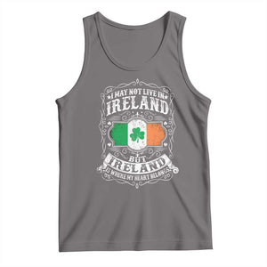 Funny I May Not Live In Ireland But Ireland Is Where My Heart Belongs Tank Top TS11 Deep Heather Print Your Wear