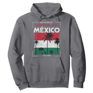 Golfo De Mexico EST 1550 Hoodie Vintage Mexican Flag Palm Tree TS11 Charcoal Print Your Wear