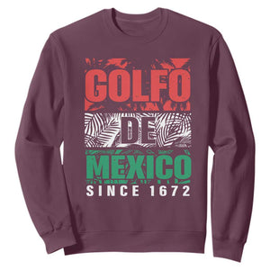 Gulf Of Mexico El Golfo De México Sweatshirt Beach Palm Tree TS11 Maroon Print Your Wear
