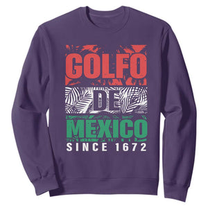 Gulf Of Mexico El Golfo De México Sweatshirt Beach Palm Tree TS11 Purple Print Your Wear
