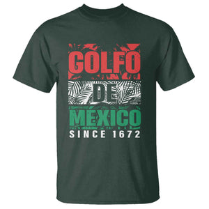 Gulf Of Mexico El Golfo De México T Shirt Beach Palm Tree TS11 Dark Forest Green Print Your Wear