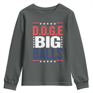Funny DOGE Big Balls Youth Sweatshirt Harry Bolz Meme TS11 Dark Heather Print Your Wear