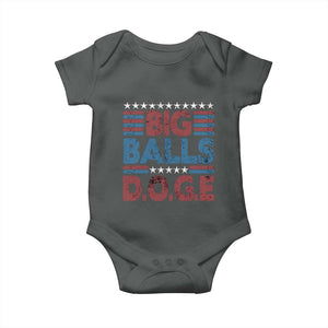 Funny DOGE Big Balls Baby Onesie Harry Bolz Meme Vintage Stripes TS11 Dark Heather Print Your Wear
