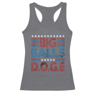 Funny DOGE Big Balls Racerback Tank Top Harry Bolz Meme Vintage Stripes TS11 Charcoal Print Your Wear