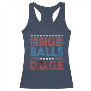 Funny DOGE Big Balls Racerback Tank Top Harry Bolz Meme Vintage Stripes TS11 Navy Print Your Wear
