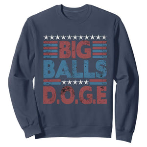 Funny DOGE Big Balls Sweatshirt Harry Bolz Meme Vintage Stripes TS11 Navy Print Your Wear