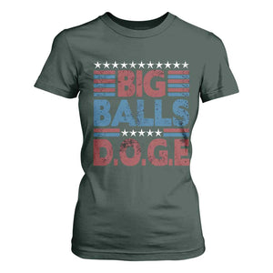 Funny DOGE Big Balls T Shirt For Women Harry Bolz Meme Vintage Stripes TS11 Dark Forest Green Print Your Wear