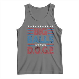 Funny DOGE Big Balls Tank Top Harry Bolz Meme Vintage Stripes TS11 Black Heather Print Your Wear