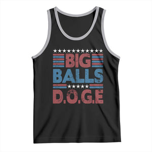 Funny DOGE Big Balls Tank Top Harry Bolz Meme Vintage Stripes TS11 Black Athletic Heather Print Your Wear