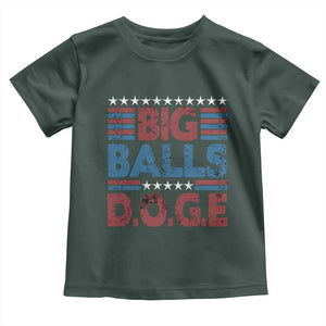 Funny DOGE Big Balls Toddler T Shirt Harry Bolz Meme Vintage Stripes TS11 Dark Forest Green Print Your Wear
