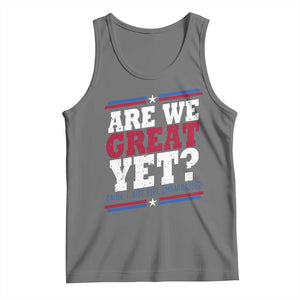 Are We Great Yet Cause I Just Feel Embarrassed Tank Top Vintage Stripes TS11 Black Heather Print Your Wear