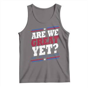 Are We Great Yet Cause I Just Feel Embarrassed Tank Top Vintage Stripes TS11 Deep Heather Print Your Wear